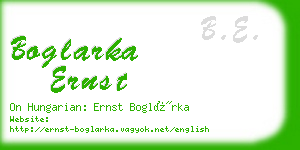 boglarka ernst business card